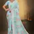 Women'S Sky Blue Chikankari Zari Resham Embroidered Georgette Saree With Blouse Piece By Manu Fashion Era