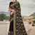 Black Zari Embroidered Stone Border Georgette Party Wear Saree With Blouse Piece