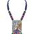 Warli painting faces pendant with multicolor and cotton bead adjustable thread necklace set for women and girls
