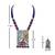 Warli painting faces pendant with multicolor and cotton bead adjustable thread necklace set for women and girls