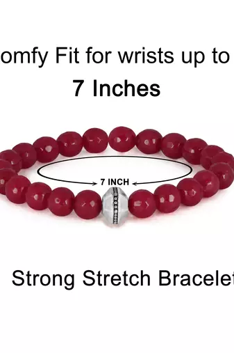   combo of semi-precious reiki gemstone onyx beaded bracelet and earrings silver plated for women and girls