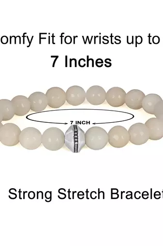   combo of semi-precious reiki gemstone onyx beaded bracelet and earrings silver plated for women and girls