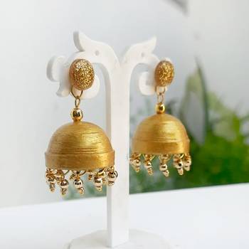 Quilled jhumkas with resin stud earrings6 1