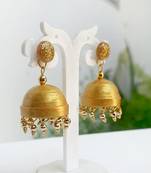 Quilled jhumkas with resin stud earrings6