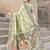 Elora pure tussar silk madhubani work saree for women (light green)