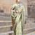 Elora pure tussar silk madhubani work saree for women (light green)