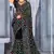 Black Sequence embroidered Georgette Party Wear Saree With Blouse Piece