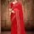 Red Heavy Zari Resham Stone Embroidered Net Wedding Saree With Blouse Piece