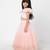 Peach polyester lehenga choli set