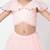 Peach polyester lehenga choli set