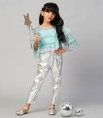 Blue polyester co-ord set