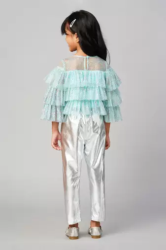 Blue polyester co-ord set
