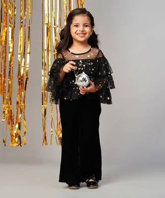 Black polyester co-ord set 1