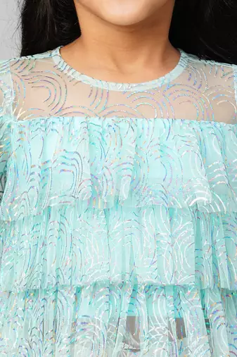 Blue polyester co-ord set