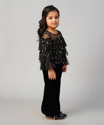 Black polyester co-ord set 3
