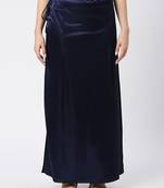 Neckbook Satin Navy Blue Color Petticoat