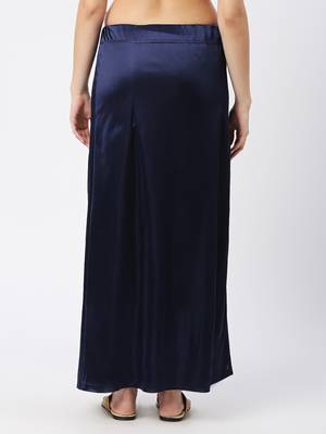 Neckbook Satin Navy Blue Color Petticoat 4