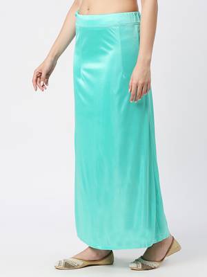 Neckbook Satin Rama Green Color Petticoat 1