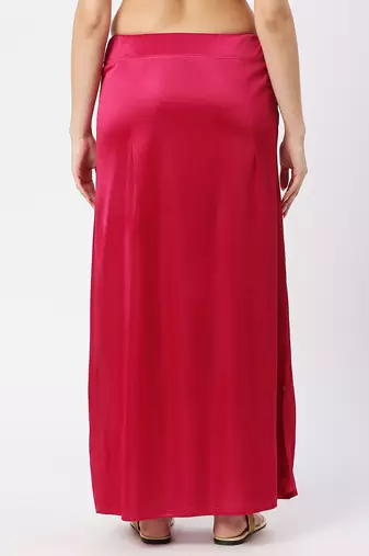 Neckbook Satin Pink Color Petticoat
