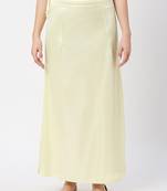 Neckbook Satin Light Yellow Color Petticoat