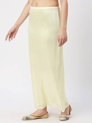 Neckbook Satin Light Yellow Color Petticoat 2