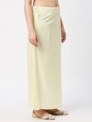 Neckbook Satin Light Yellow Color Petticoat 3