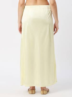 Neckbook Satin Light Yellow Color Petticoat 4