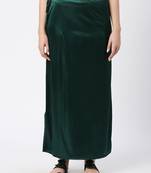 Neckbook Satin Rama Green Color Petticoat