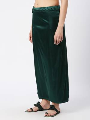 Neckbook Satin Rama Green Color Petticoat 2