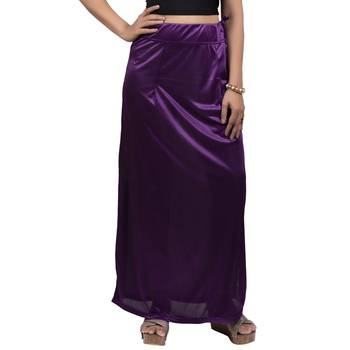 Neckbook Satin Dark Purple Color Petticoat 1