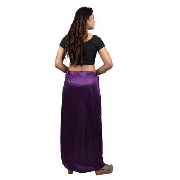 Neckbook Satin Dark Purple Color Petticoat 4