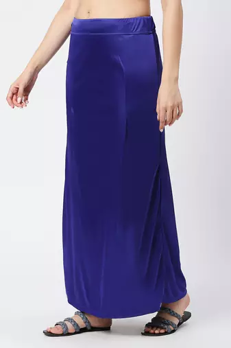 Neckbook Satin Royal Blue Color Petticoat