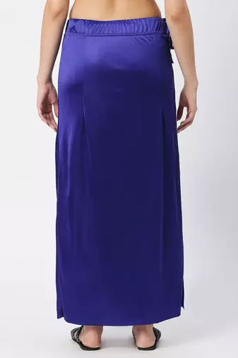 Neckbook Satin Royal Blue Color Petticoat