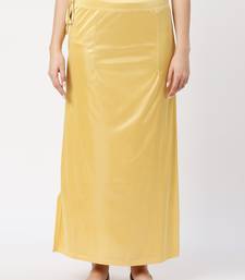Neckbook Satin Pale Yellow Color Petticoat