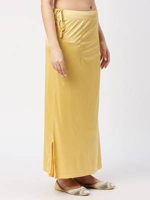 Neckbook Satin Pale Yellow Color Petticoat 3