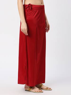 Neckbook Satin Dark Maroon Color Petticoat 3