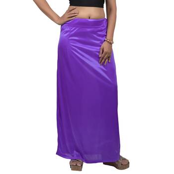 Neckbook Satin Purple Color Petticoat 1