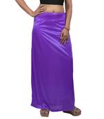 Neckbook Satin Purple Color Petticoat