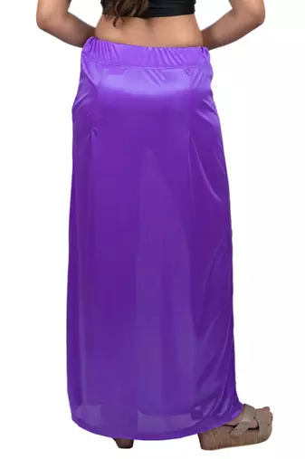 Neckbook Satin Purple Color Petticoat