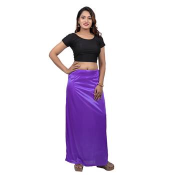 Neckbook Satin Purple Color Petticoat 3