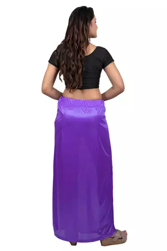 Neckbook Satin Purple Color Petticoat