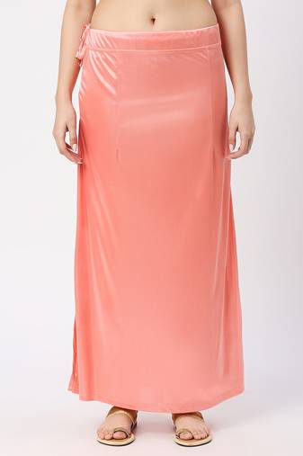 Neckbook Satin Peach Color Petticoat