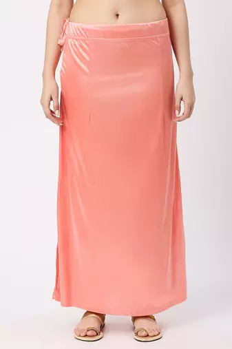 Neckbook Satin Peach Color Petticoat
