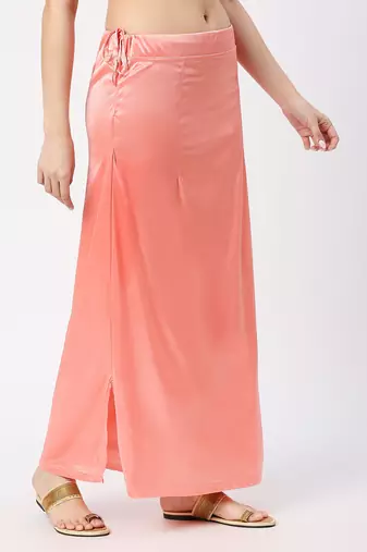 Neckbook Satin Peach Color Petticoat