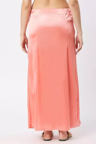 Neckbook Satin Peach Color Petticoat