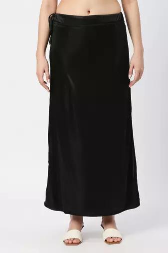 Neckbook Satin Black Color  Petticoat