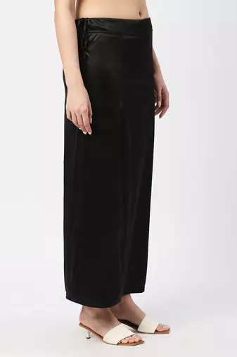 Neckbook Satin Black Color  Petticoat