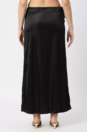 Neckbook Satin Black Color  Petticoat