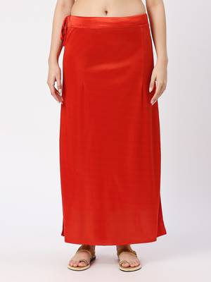 Neckbook Satin Red Color Petticoat 1