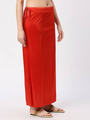 Neckbook Satin Red Color Petticoat 3